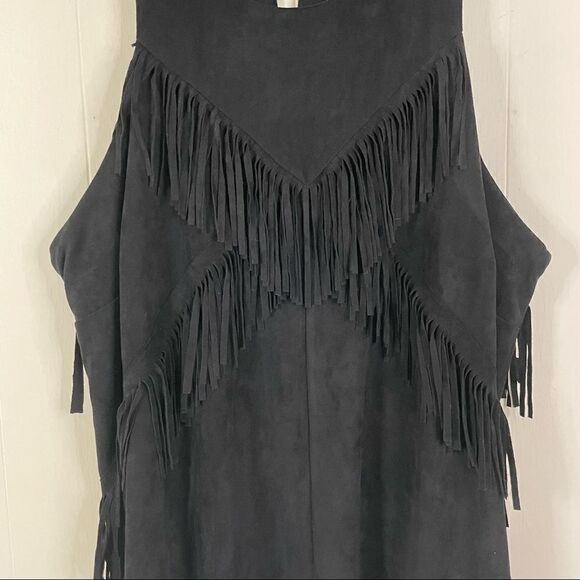 NWT - City Chic Faux Suede Fringe Dress - Picture 3 of 8
